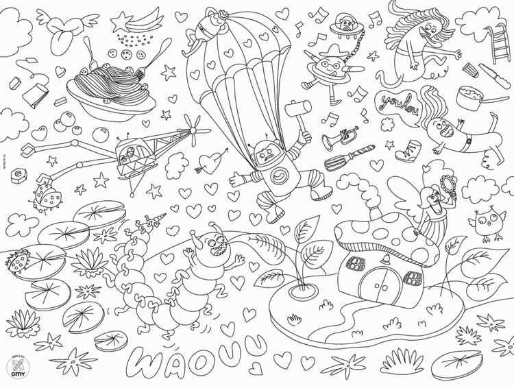 OMY. Paper coloring placemat "Fantastic"