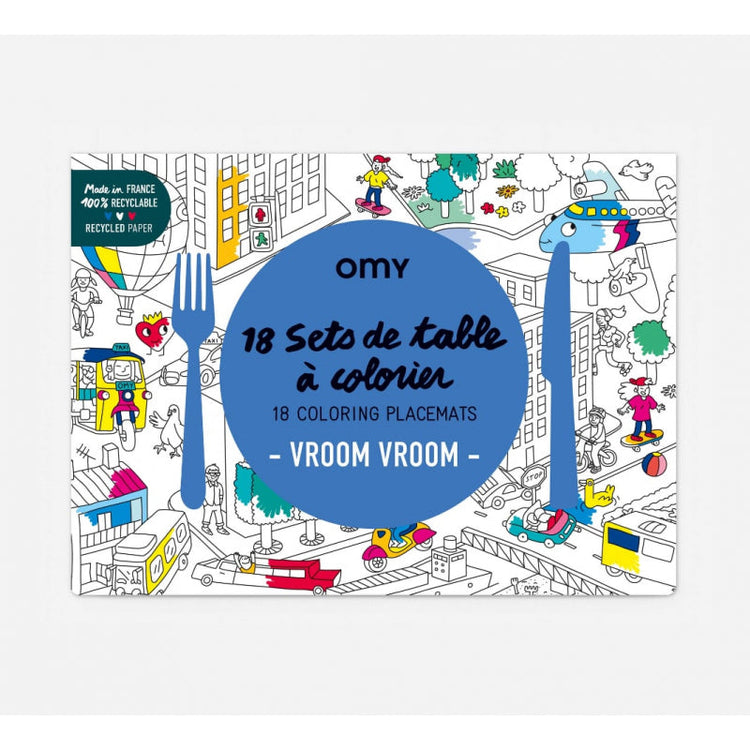 OMY. Vroom Vroom - Paper Placemats