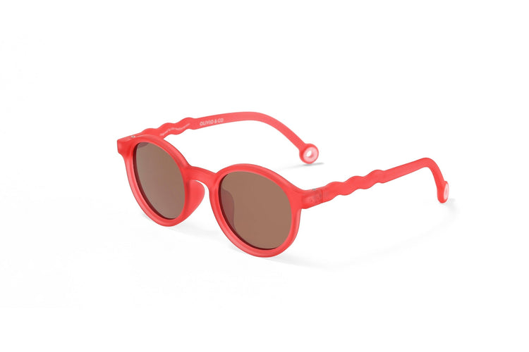 OLIVIO & CO. Junior oval sunglasses - Green House Begonia Red