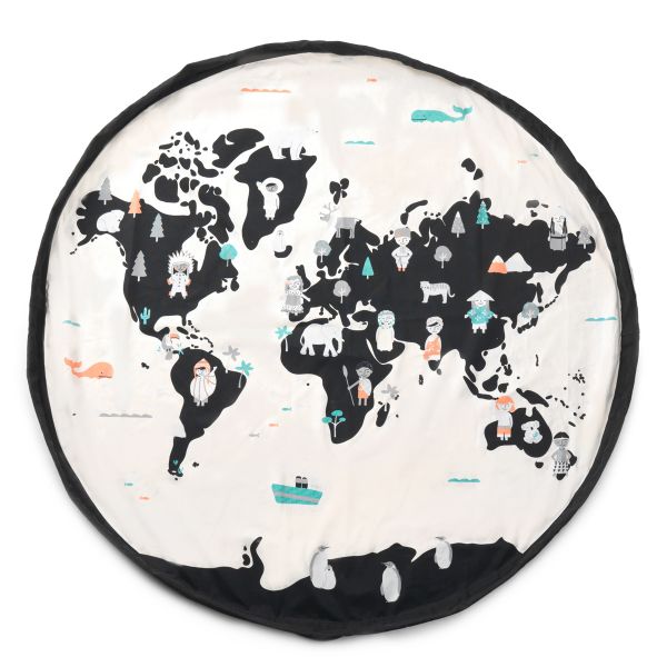 PLAY&GO. 2 in 1 storage bag and playmat. Worldmap