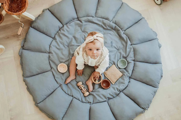 PLAY&GO. Dusty Blue Organic Babymat