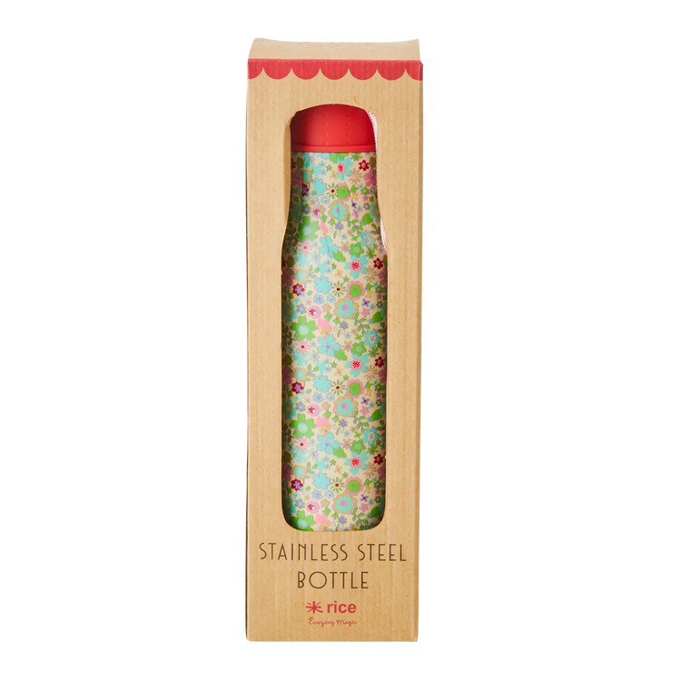 RICE. Stainless Steel Thermo bottle - Flowers (green)