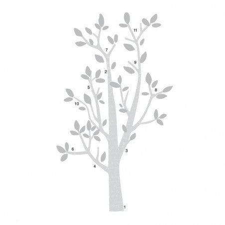 RoomMates. Αυτοκόλλητα τοίχου Δέντρο λευκό-γκρι