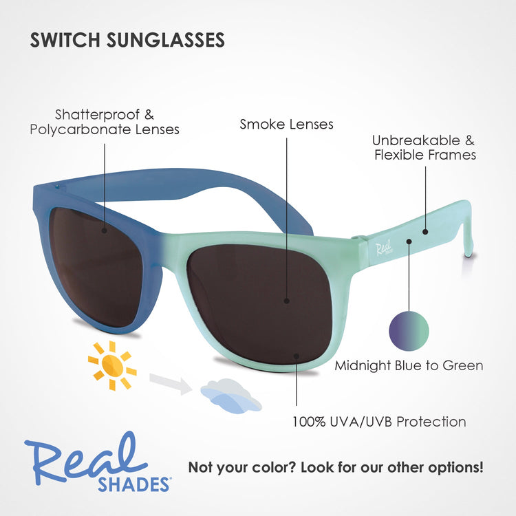 REAL SHADES. Switch sunglasses for Toddlers Green/Midnight Blue