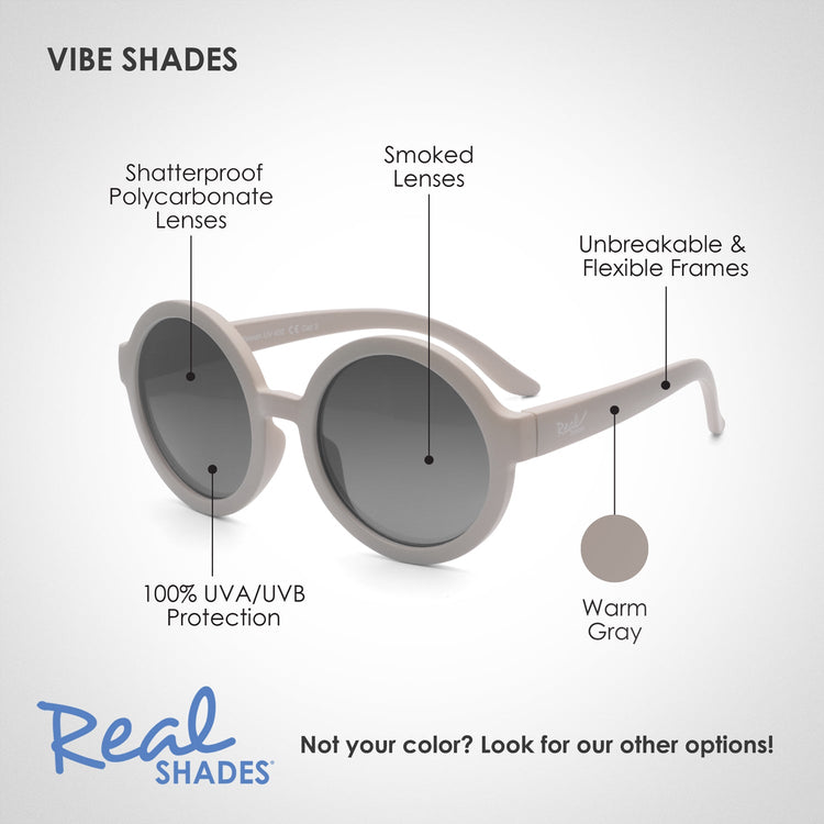 REAL SHADES. Vibe sunglasses for Toddlers Warm Grey