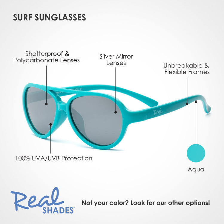 REAL SHADES. Sky sunglasses for Youth Aqua