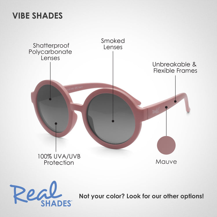 REAL SHADES. Vibe sunglasses for Youth Mauve